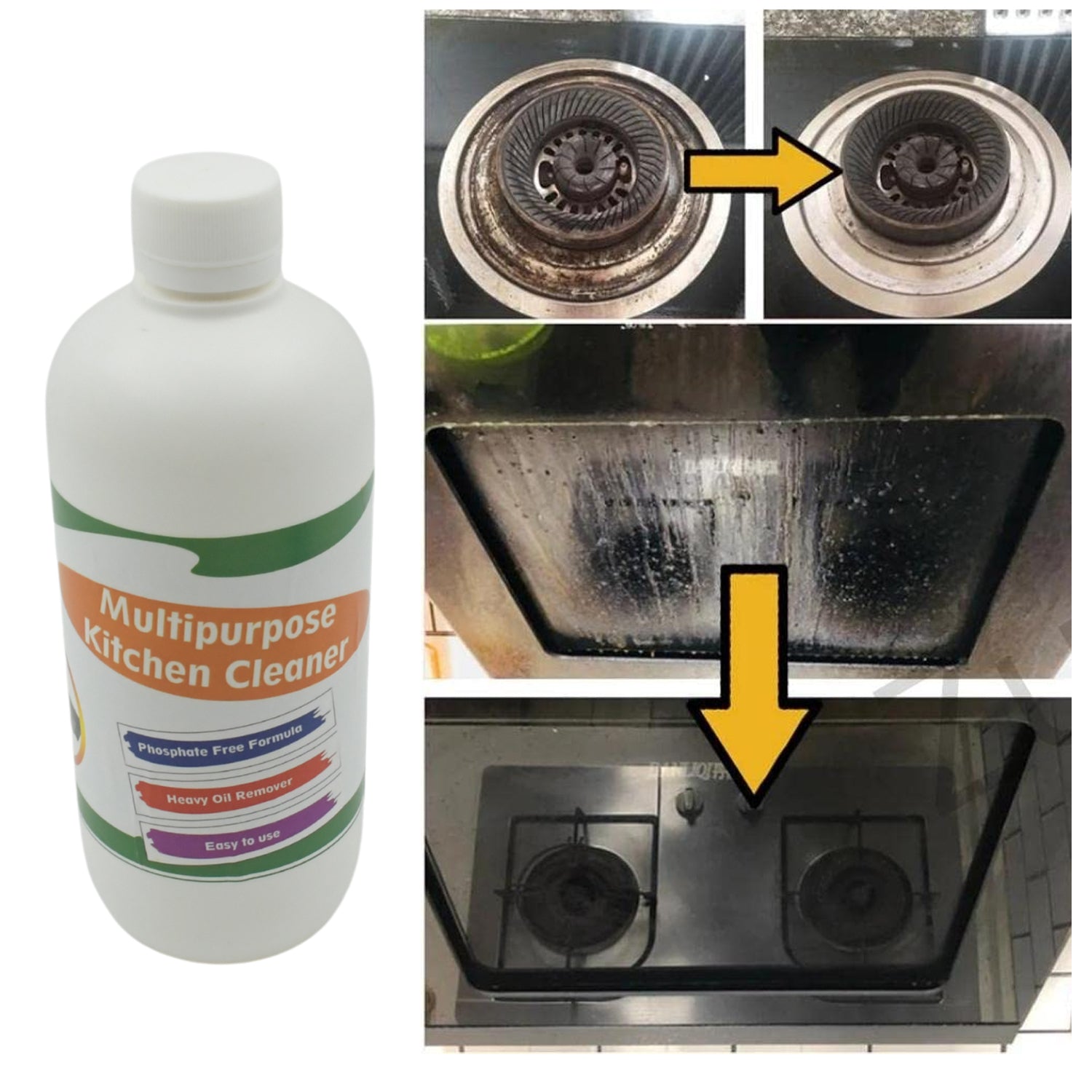 0310 Kitchen Cleaner Spray Oil & Grease Stain Remover Stove & Chimney Cleaner Spray Non-Flammable Nontoxic Magic Degreaser Spray for Kitchen Gas Stove Cleaning Spray (Approx 500ML) 0310 Kitchen Cleaner Spray Oil & Grease Stain Remover Stove & Chimney Cleaner Spray Non-Flammable Nontoxic Magic Degreaser Spray for Kitchen Gas Stove Cleaning Spray (Approx 500ML)